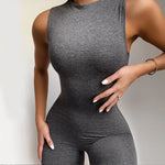 Pencil Jumpsuit Women New Full Seasons Casual Fitness Sporty Playsuit Sleeveless Slim Activewear All In One Jumpsuit Clothing RT220