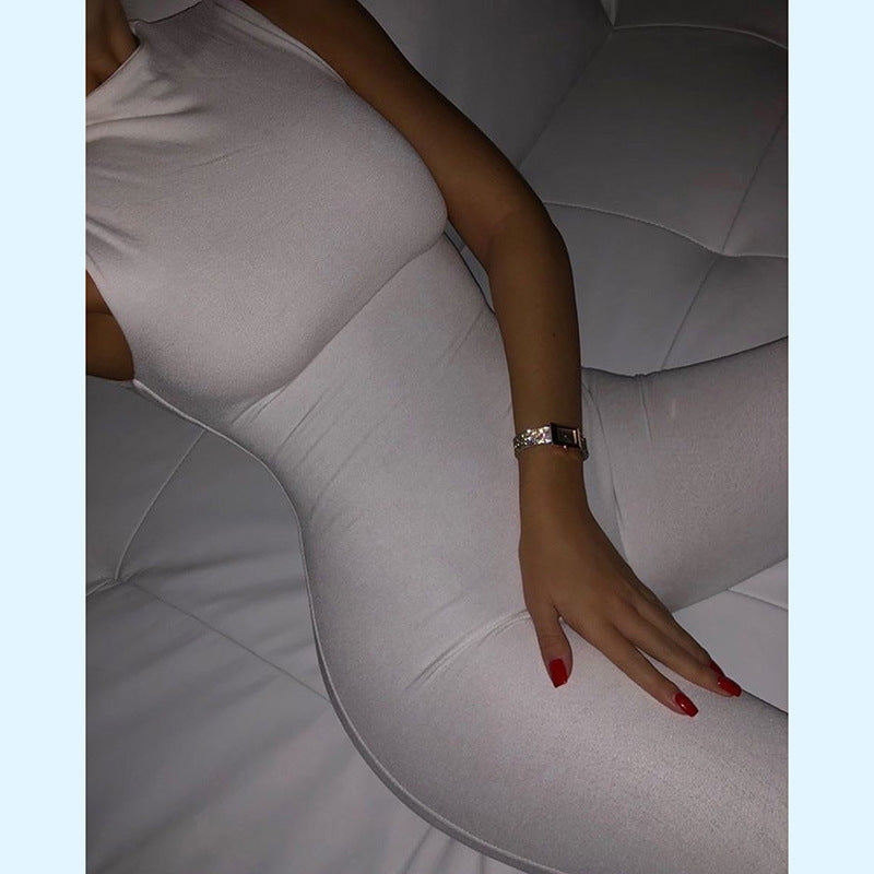 Pencil Jumpsuit Women New Full Seasons Casual Fitness Sporty Playsuit Sleeveless Slim Activewear All In One Jumpsuit Clothing RT220