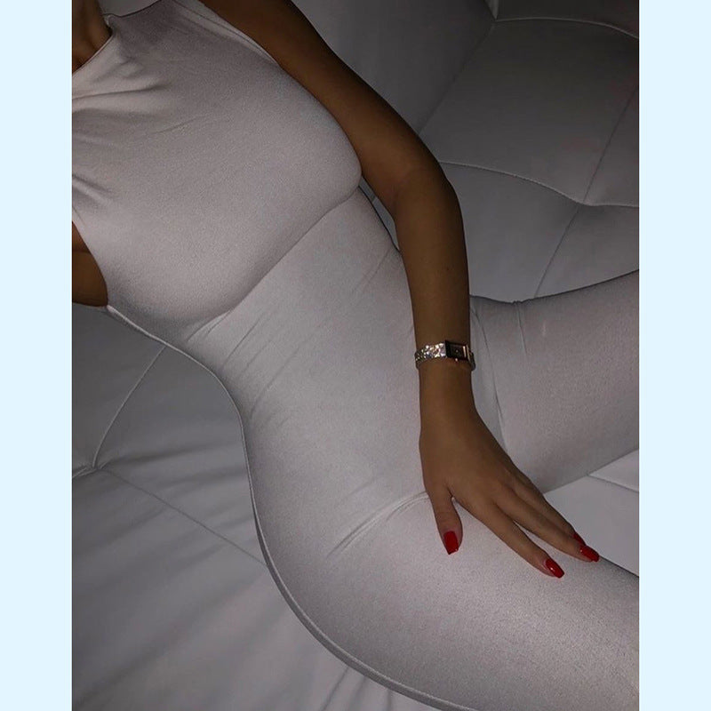 Pencil Jumpsuit Women New Full Seasons Casual Fitness Sporty Playsuit Sleeveless Slim Activewear All In One Jumpsuit Clothing RT220