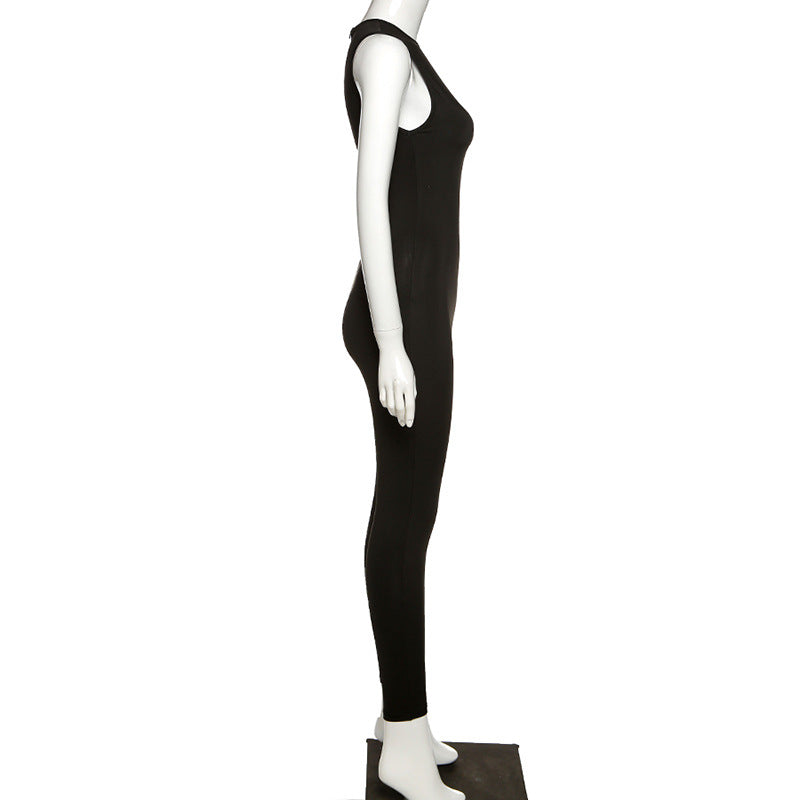 Pencil Jumpsuit Women New Full Seasons Casual Fitness Sporty Playsuit Sleeveless Slim Activewear All In One Jumpsuit Clothing RT220
