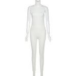 Pencil Jumpsuit Women New Full Seasons Casual Fitness Sporty Playsuit Sleeveless Slim Activewear All In One Jumpsuit Clothing RT220