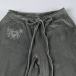 Rockmore Retro Rhinestone Flare Pants Velvet Drawstring Casual Trouser Streetwear Cute Bottoms Y2K Aesthetic 2000s Women's Pants RT220