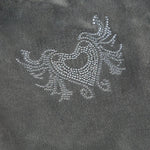 Rockmore Retro Rhinestone Flare Pants Velvet Drawstring Casual Trouser Streetwear Cute Bottoms Y2K Aesthetic 2000s Women's Pants RT220