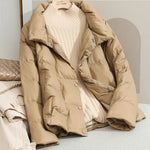 2022 New Winter Ultra Light Duck Down Coat Women Short Stand collarJackets Slim Autumn Puffer Jacket Down jacket Parkas RT220