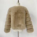 2021 New Fur Coat Women Winter High Quality Fashion Faux Fur Coat Artificial Fox Short Jacket RT220