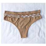 Meet'r Hollow Out Lingerie Europe Seamless Sexy Panties Women  Elasticity Underwear Temptation Middle-waist G String Underpant RT220