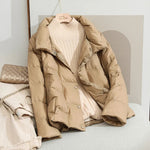 2022 New Winter Ultra Light Duck Down Coat Women Short Stand collarJackets Slim Autumn Puffer Jacket Down jacket Parkas RT220