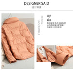 2022 New Winter Ultra Light Duck Down Coat Women Short Stand collarJackets Slim Autumn Puffer Jacket Down jacket Parkas RT220