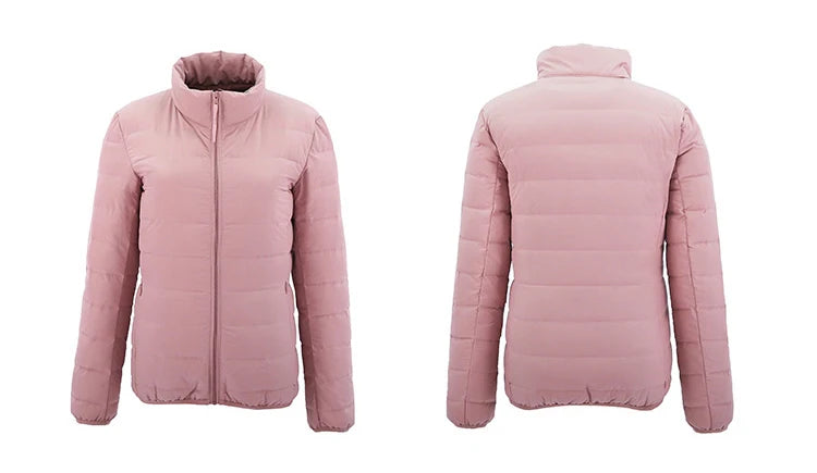 Woman's Jacket Matt Fabric Ultra Light Winter 90% Duck Down Jackets Warm Coat Parka Female Solid Waterproof Seamless Outwear RT220