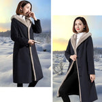 Female Hooded Fur Coat 2024 Autumn Winter New Women's The Long Jacket Coat Korean Version Trendy Imitation Fur Coat Women RT220