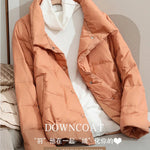 2022 New Winter Ultra Light Duck Down Coat Women Short Stand collarJackets Slim Autumn Puffer Jacket Down jacket Parkas RT220