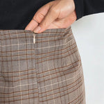 2025 Retro Plaid Blazer Set Single-breasted Jacket & Pencil Skirt 2 Pieces Skirt Suit Female Office Ladies Blazer Suit RT220