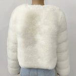 2021 New Fur Coat Women Winter High Quality Fashion Faux Fur Coat Artificial Fox Short Jacket RT220