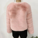 2021 New Fur Coat Women Winter High Quality Fashion Faux Fur Coat Artificial Fox Short Jacket RT220