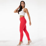 Shascullfites Melody Red Skinny Jeggings Cotton Female Workout Jegging Mid Waist Tights Bum Lift Pants Women's Clothing RT220