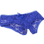 Comeondear Lace Panties Low-waist Underwear Thong Female G String Bandage Plus Size Lingerie Strappy Briefs Crotchless Intimates RT220