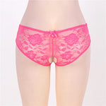 Comeondear Lace Panties Low-waist Underwear Thong Female G String Bandage Plus Size Lingerie Strappy Briefs Crotchless Intimates RT220