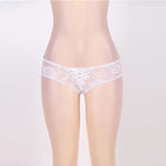 Comeondear Lace Panties Low-waist Underwear Thong Female G String Bandage Plus Size Lingerie Strappy Briefs Crotchless Intimates RT220