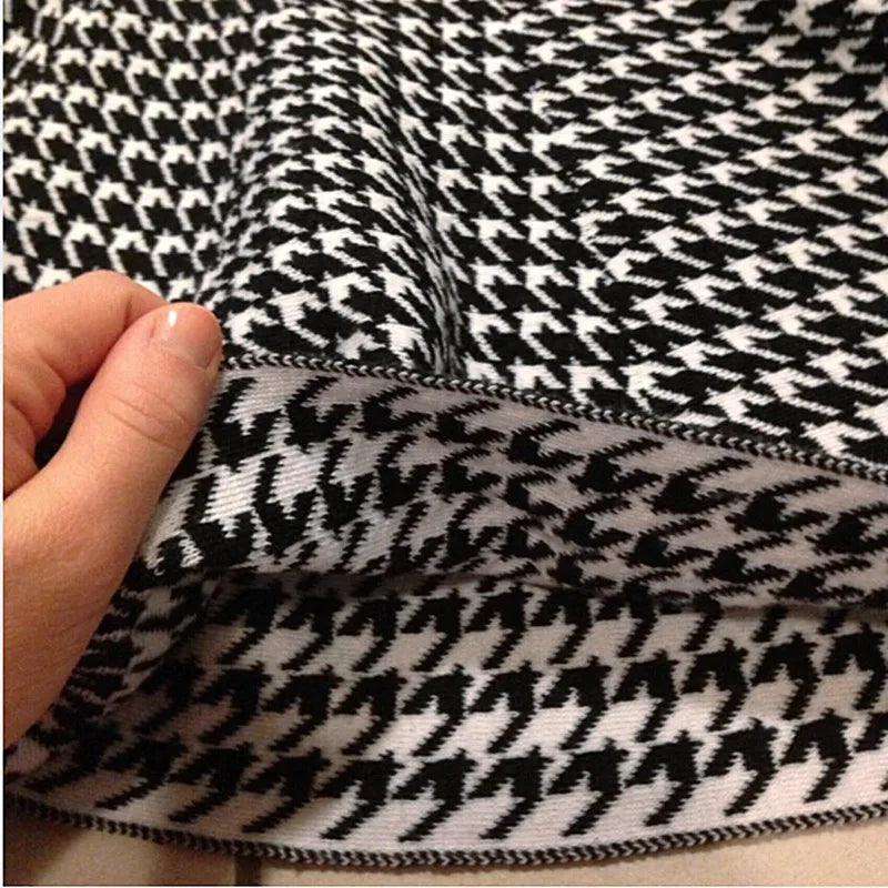 Autumn Winter Korean Women Skirt Knitting Woolen Midi Skirt Winter Ladies High Waist Casual Pleated Elastic Flared Skirts Womens RT220