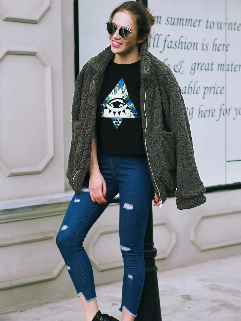 Autumn Winter Faux Fur Coat Women 2025 Khaki Casual Warm Soft Zipper Fur Jacket Plush Overcoat Pocket Teddy Coat Female Jacket RT220