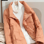2022 New Winter Ultra Light Duck Down Coat Women Short Stand collarJackets Slim Autumn Puffer Jacket Down jacket Parkas RT220