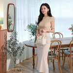 Elegant Office Long Skirts Women 2024 Fashion High Waist Bodycon White Black Skirt French Y2k Slim Corset Bridal Maxi Skirt XL RT220