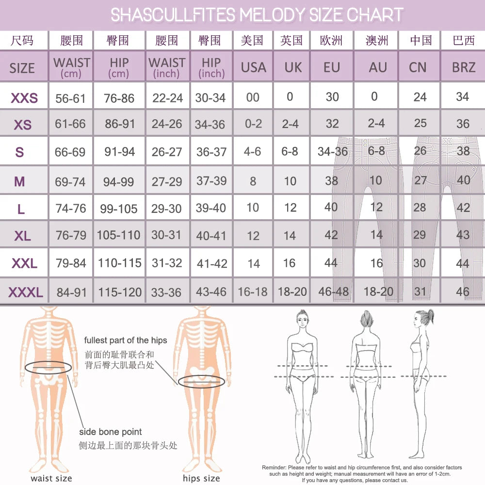 Shascullfites Melody Red Skinny Jeggings Cotton Female Workout Jegging Mid Waist Tights Bum Lift Pants Women's Clothing RT220