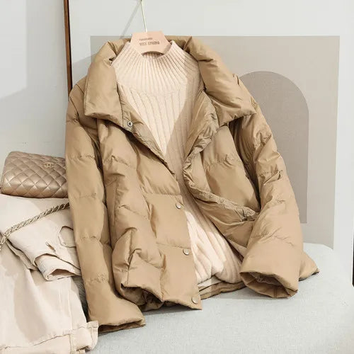 2022 New Winter Ultra Light Duck Down Coat Women Short Stand collarJackets Slim Autumn Puffer Jacket Down jacket Parkas RT220