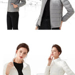 Woman's Jacket Matt Fabric Ultra Light Winter 90% Duck Down Jackets Warm Coat Parka Female Solid Waterproof Seamless Outwear RT220