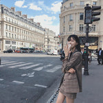 2025 Retro Plaid Blazer Set Single-breasted Jacket & Pencil Skirt 2 Pieces Skirt Suit Female Office Ladies Blazer Suit RT220