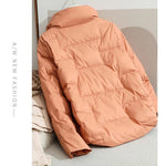 2022 New Winter Ultra Light Duck Down Coat Women Short Stand collarJackets Slim Autumn Puffer Jacket Down jacket Parkas RT220