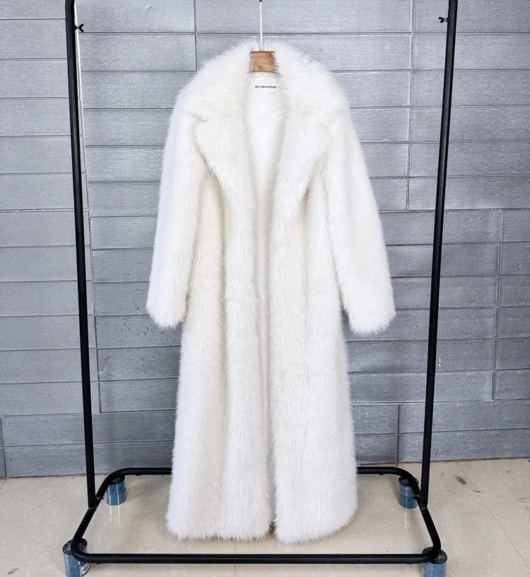 Tossy Winter Fur Feather Overcoat For Women Loose Cardigan Solid Luxury Elegant Jacket Clothes Warm 2025 Fur Feather Outwear RT220