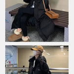 ITOOLIN Women oversize Loose Coat Zipper Pockets Down Coat Turtleneck Thicken Long Coat Casual Parkas Women 2023 Autumn Winter RT220