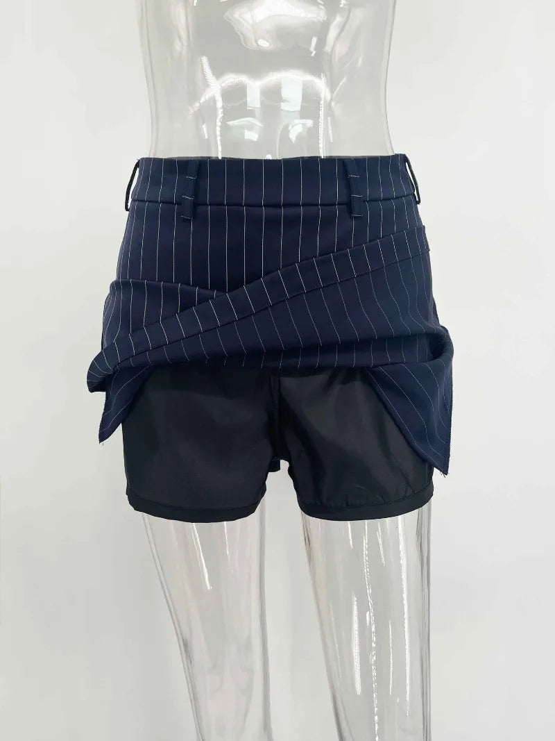 Trendix Elegant Blazer 2 Piece Sets Women V Neck Patchwork Scarf Lace Up Jackets Femme Bodycon Skirt And Commuting Blazers Suits RT220