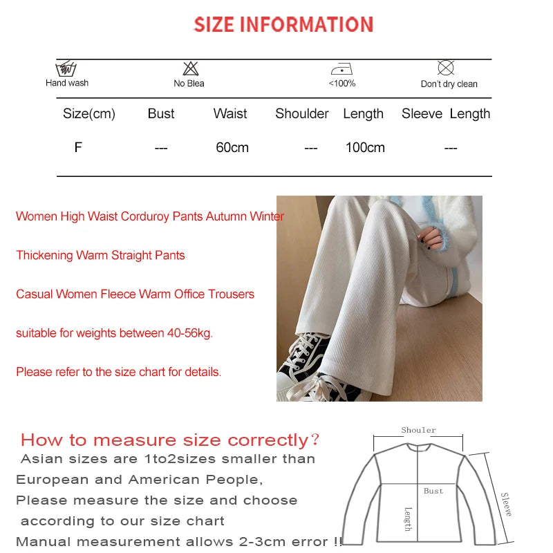 ITOOLIN Women Casual Loose Straight Pants High Waist Corduroy Pants Fashion Women All Match Office Trousers 2024 Spring Autumn RT220