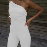 2024 Summer Europe and The United States Sexy Women's Solid Color Nightclub Jumpsuit Casual Pants RT220