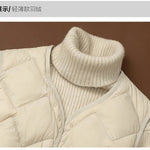 Women Sleeveless X-long Ultra Light Down Jackets 2024 New Arrivals Autumn Winter Korean Fashion V-neck Liner Vest Down Coats 3XL RT220