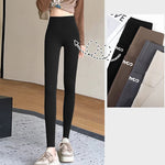 Mia Muse Autumn Winter Women's Leggings High Waist Letter Print Butt Lift Athletic Fitting Slim Basics Pants RT220