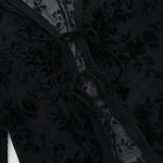 Fashionable Chiffon Blouse Elegant Slim Fit Tweed Style Flare Sleeve Top For Women Autumn 2024 New Arrival Smooths Your Silhouet RT220