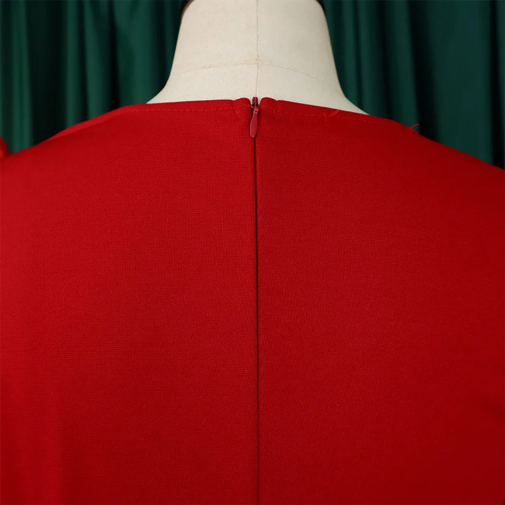 Luxury Jumpsuits & Rompers for Women Round Neck Beaded Transparent Sleeve High Waisted Elegant Female Birthday Party Overalls RT220