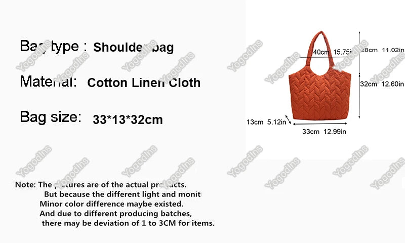 Lingge Embroidered Thread Women's Bag New Small Design Sense Handbag Simple And Large Capacity Shoulder Fabric Bag RT220