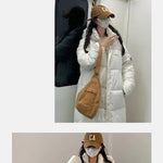 ITOOLIN Women oversize Loose Coat Zipper Pockets Down Coat Turtleneck Thicken Long Coat Casual Parkas Women 2023 Autumn Winter RT220