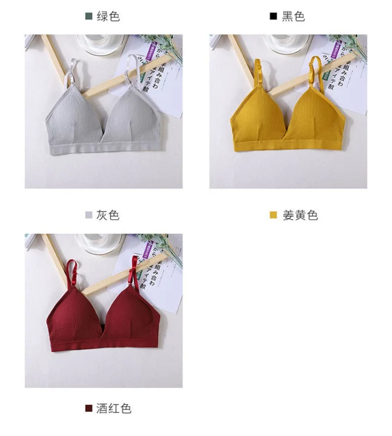 Women Yoga Sports Bras Triangle Cup Underwear Female Breathable Wrapped Tube Top Sexy Beauty Back Adjustable Sling Bra Vest RT220