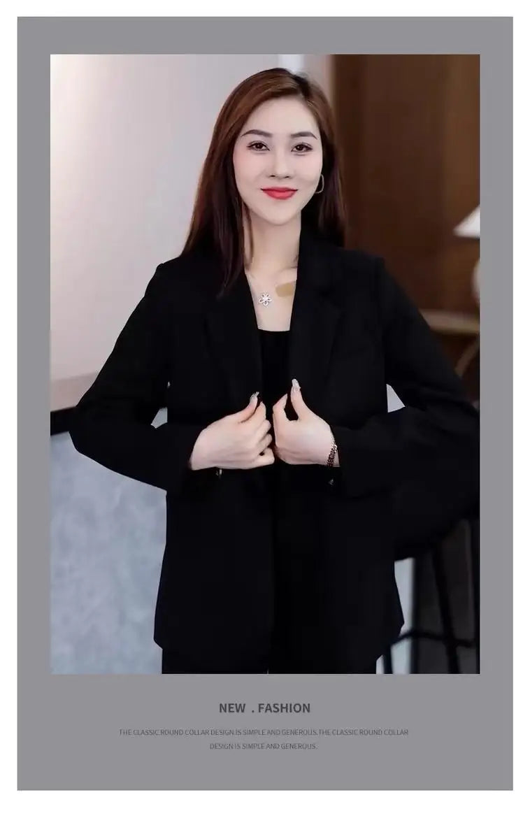 Women's 2025 Spring New Fashionable and Stylish Professional Suit Two Piece Set Korean Elegant Casual Suit Pants Two Piece Set RT220