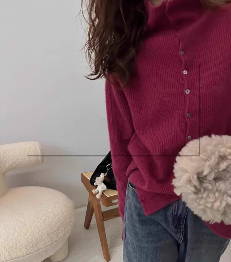 Soft Waxy Cashmere Knit Cardigan European Style Single-Breasted Sweater Long Sleeve Autumn Winter Fashionable Outerwear RT220