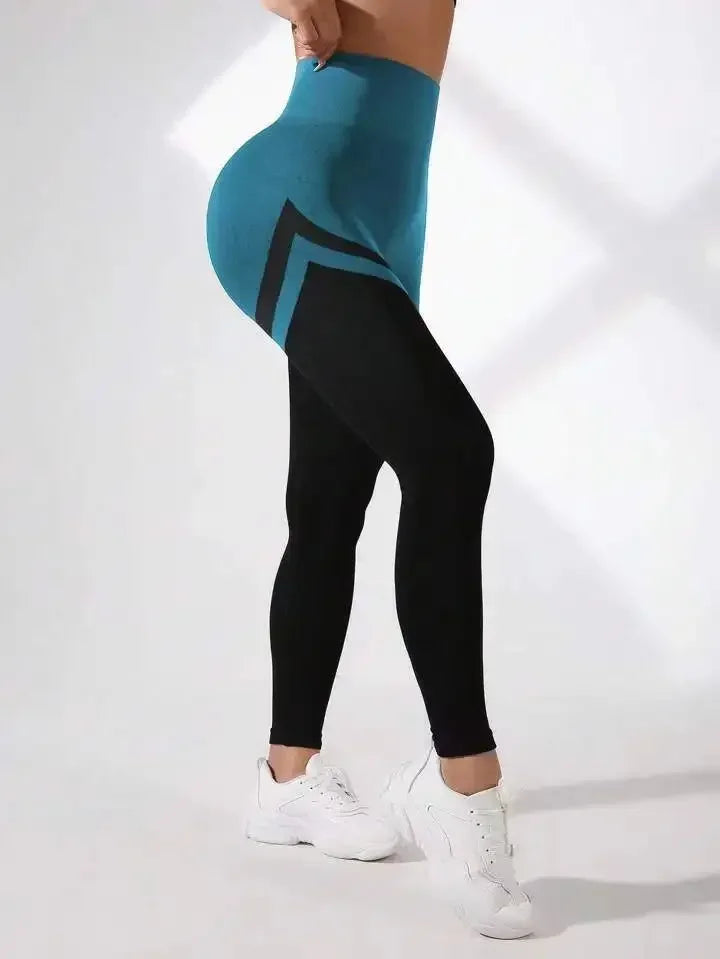 Seamless Stripes Leggings High Waist Butt Lift Leggings Women High Elastic Fitness Fashion Sports Pants Gym Cycling Yoga Tights RT220