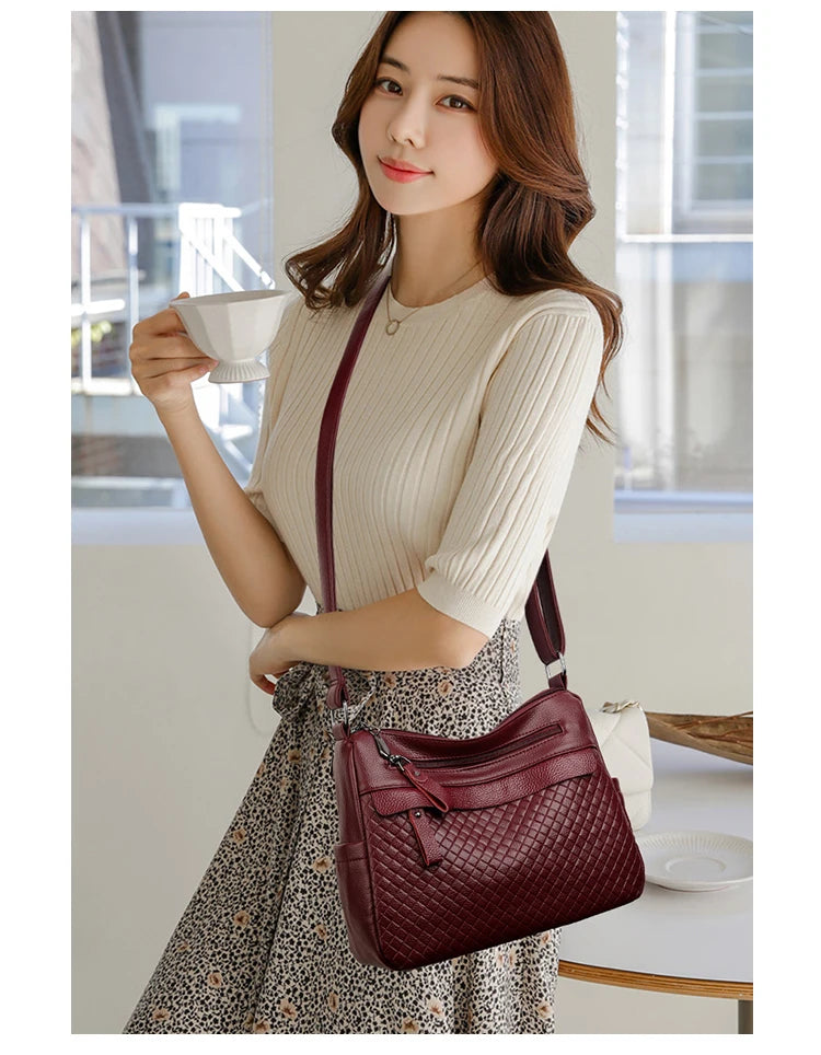 Fashion Women's Brand Trendy Shoulder Bag Leather Crossbody Bag High Quality Women Tote Bags 2024 Large Capacity Female Handbags RT220