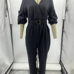 Spring Autumn Casual Solid Color Women's Casual Jumpsuit Pants Fashion Sleeve Slim Fit High Waisted Female Jumpsmall Feet Pants RT220