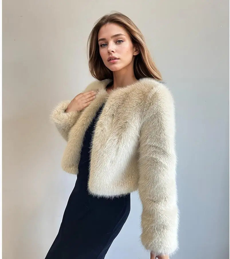 Women's Winter Warm Imitation Mink Fur Jacket Fashionable And Casual Style RT220