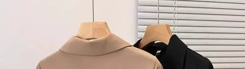 Spliced fake Two-piece Polo Collar Suit Shirt for Women in Summer Loose and Versatile Slim Top RT220